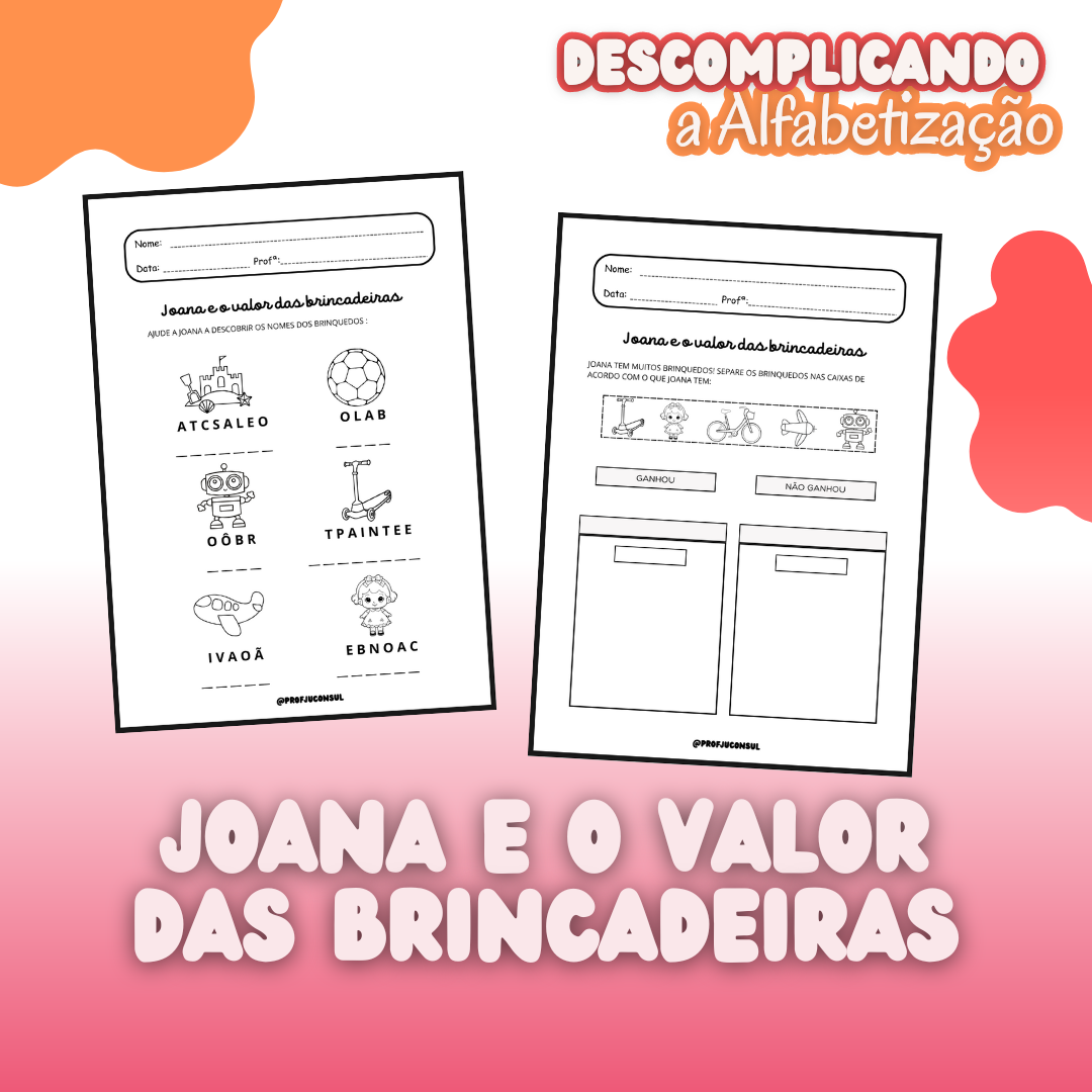 SEQUÊNCIA DIDÁTICA – JOANA E O VALOR DAS BRINCADEIRAS