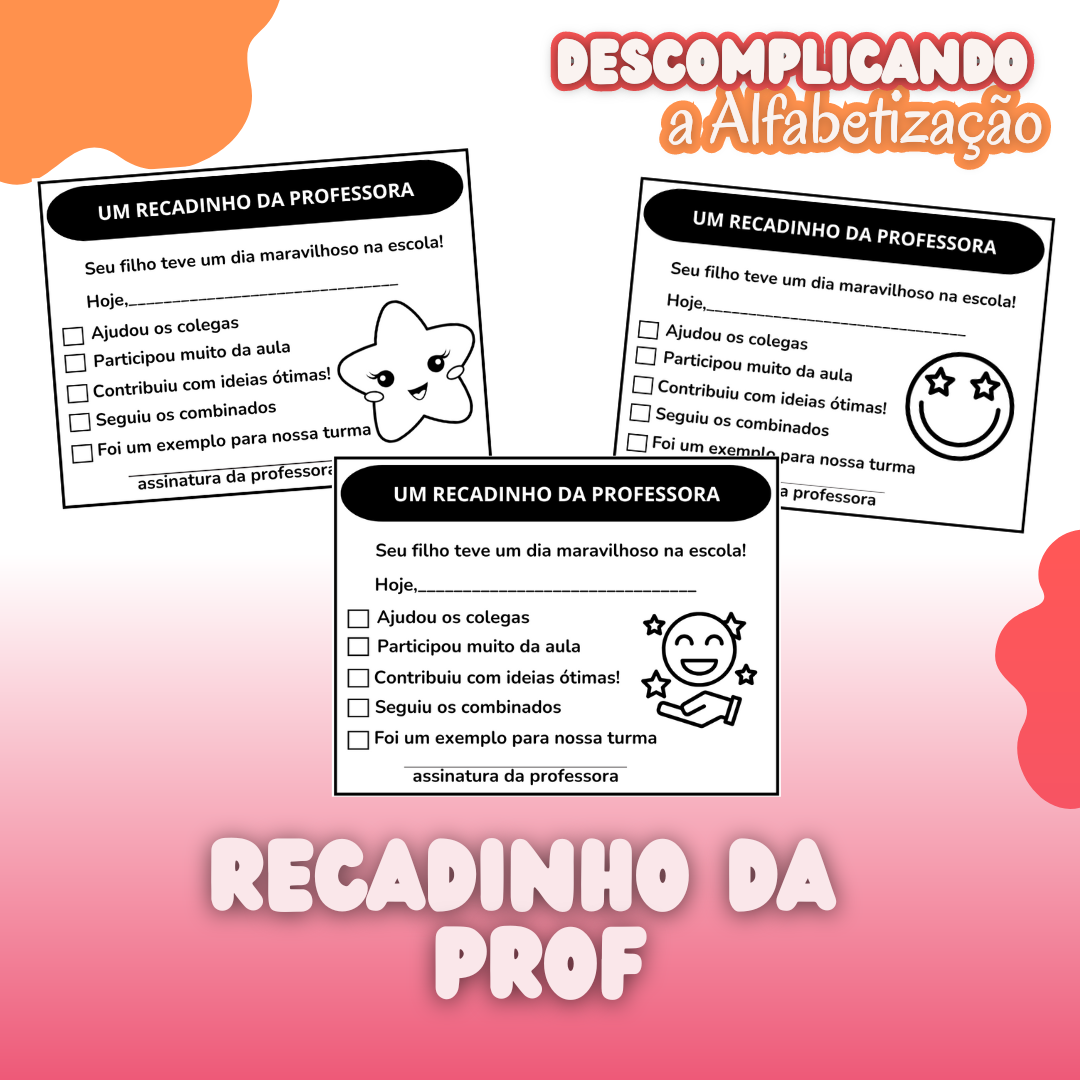 RECADINHO DA PROFESSORA